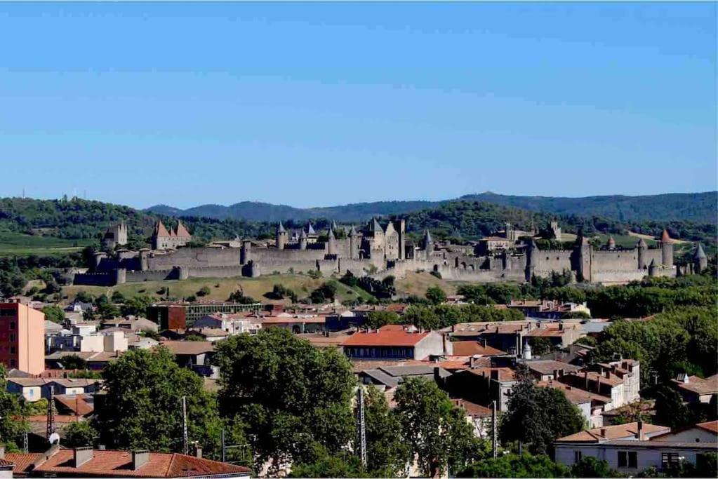 Studio Avec Parking Vue Sur La Cite De Carcassonne Exteriör bild