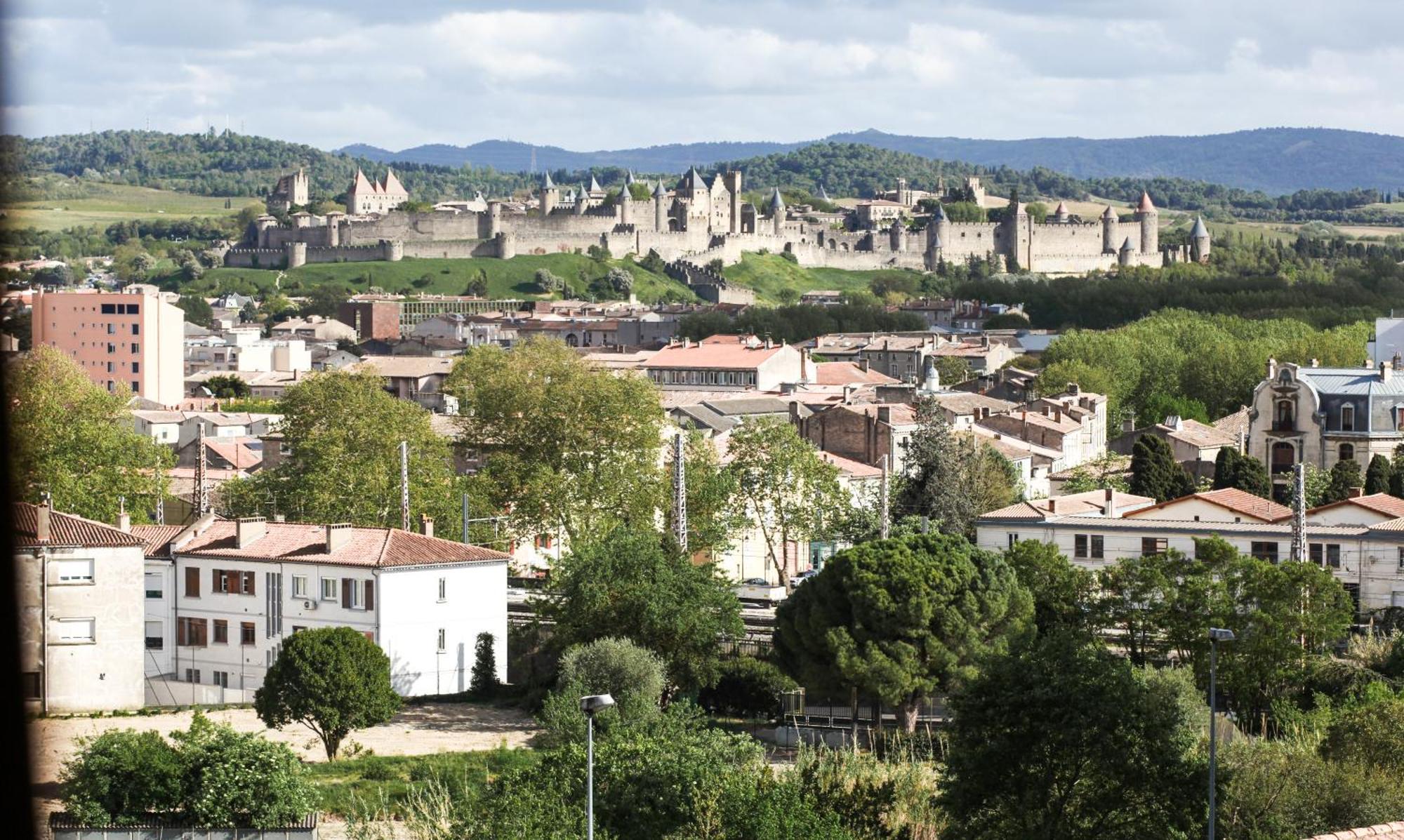 Studio Avec Parking Vue Sur La Cite De Carcassonne Exteriör bild