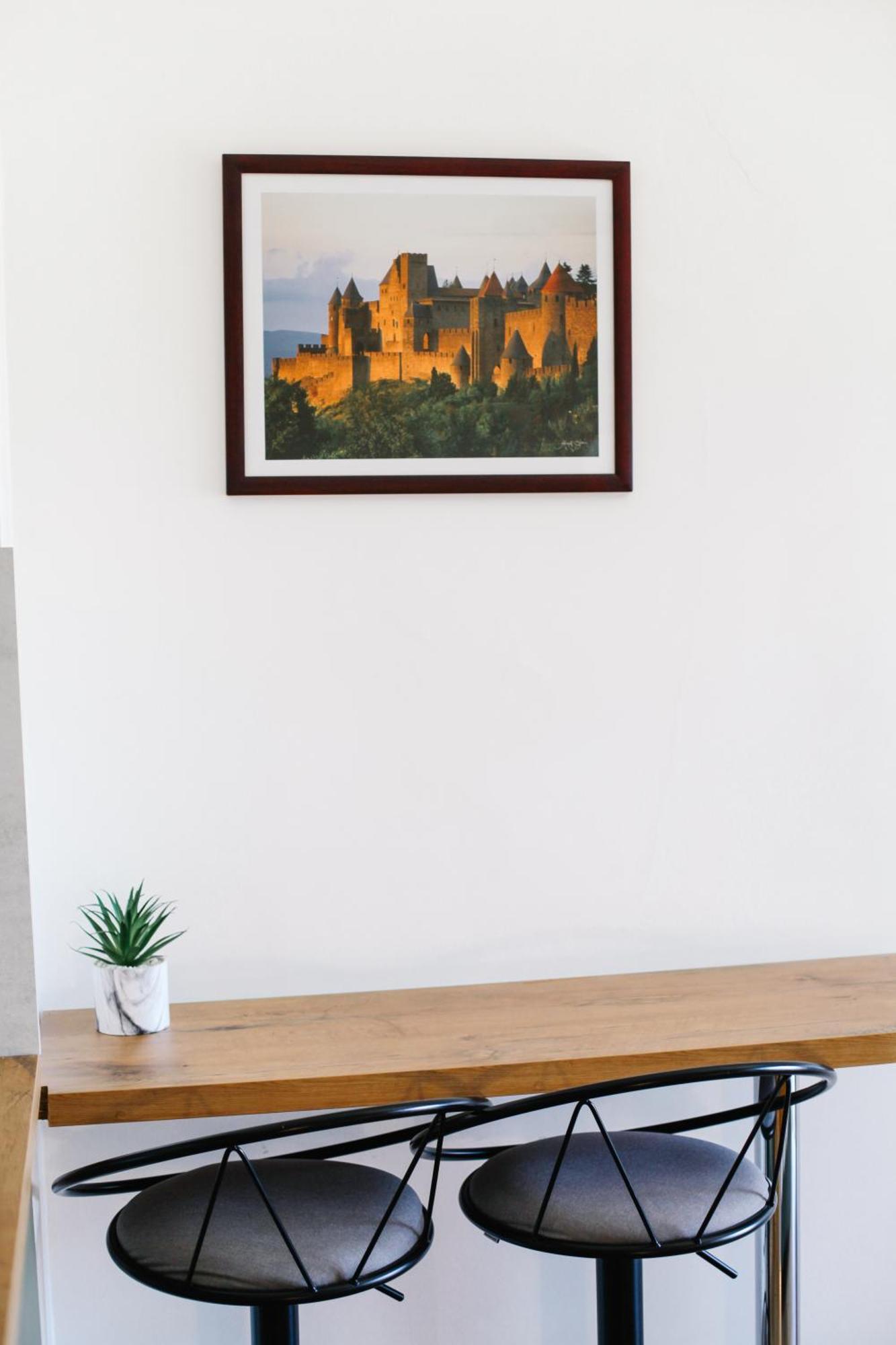 Studio Avec Parking Vue Sur La Cite De Carcassonne Exteriör bild