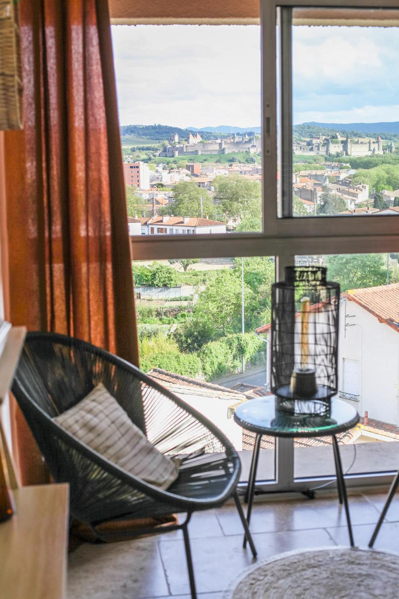 Studio Avec Parking Vue Sur La Cite De Carcassonne Exteriör bild
